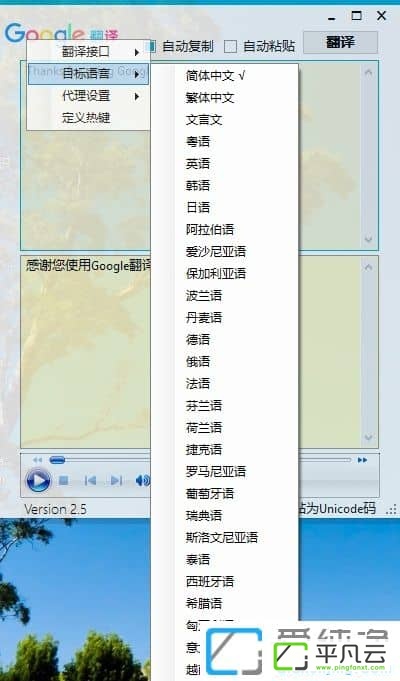 Google翻译小工具 v2.6 绿色版