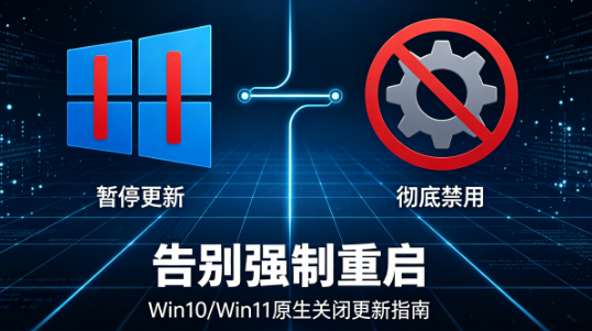 Win10 / Win11 如何暂停或彻底关闭系统自动更新?(原生方法·无需任何工具)